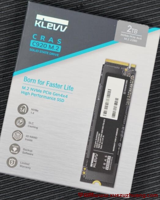 KLEVV CRAS C920 Gen4x4 2TB M.2 SSD评测开箱