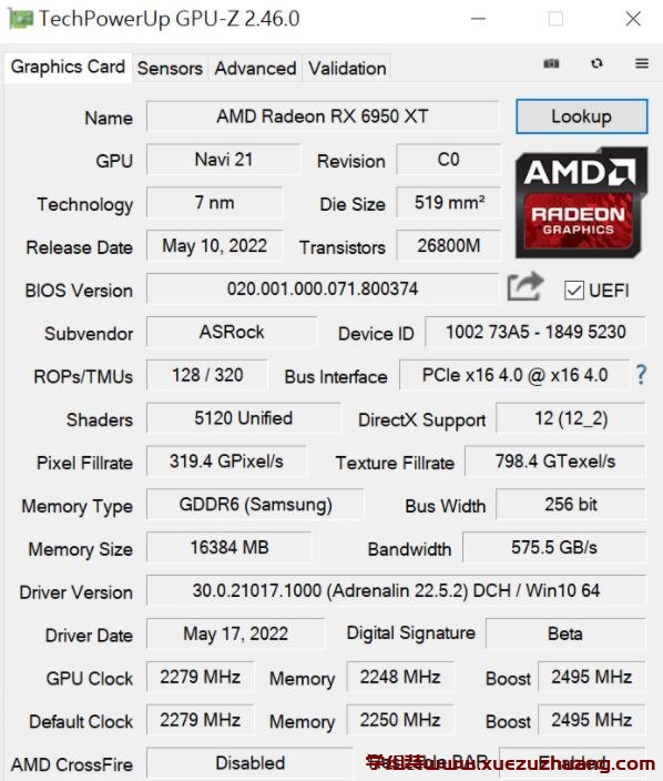 ASROCK Radeon RX 6950 XT OC Formula 16GB显卡评测开箱