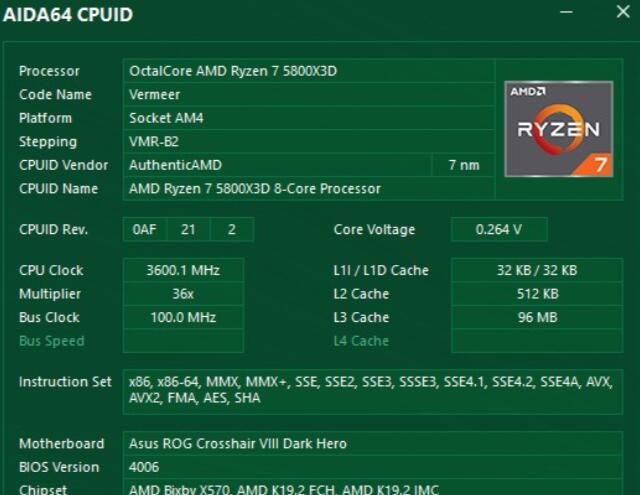 AMD R7 5800X3D性能评测开箱