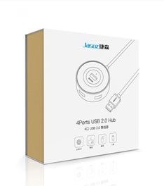 捷森HUB 1米捷森F101 USB2.0 圆形4口集线器 黑色 | 编号：SP00908
