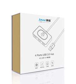 捷森HUB0.3米捷森F110 USB3.0 方形4口集线器 黑色 | 编号：SP00909