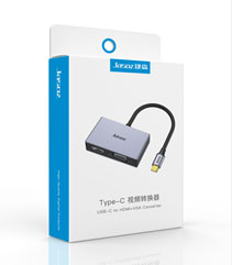 捷森H105手机投屏器 Type-C扩展HDMI+VGA转换器二合一 | 编号：SP00899