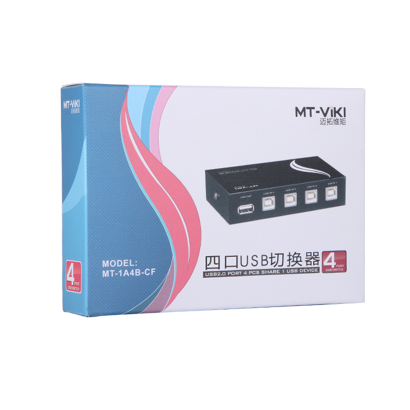 迈拓四口USB打印手动切换器MT-1A4B-CF CX | 编号：SP00856