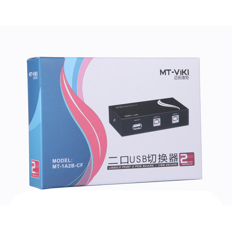 迈拓二口USB打印手动切换器MT-1A2B-CF CX | 编号：SP00855