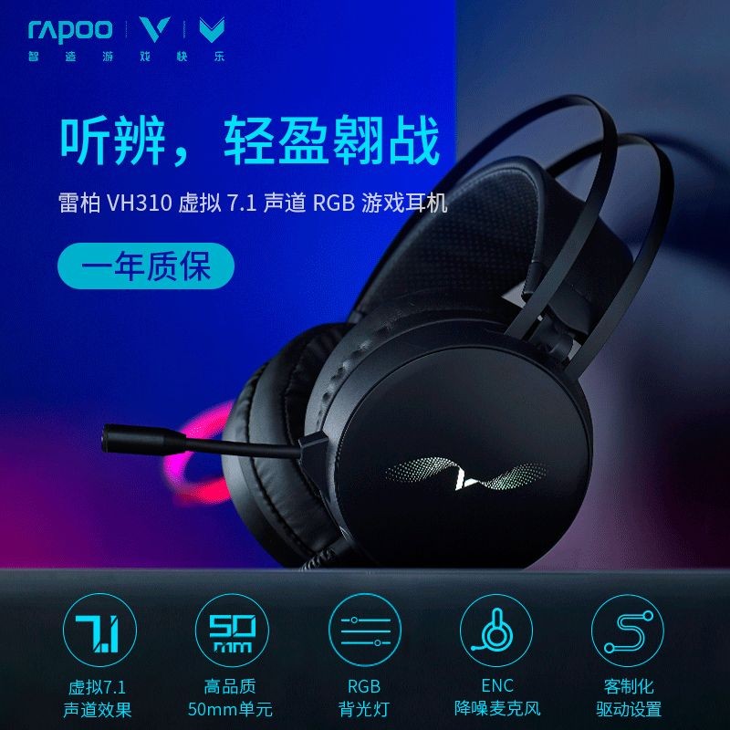 雷柏VH310电竞游戏耳机 | 编号：SP01038