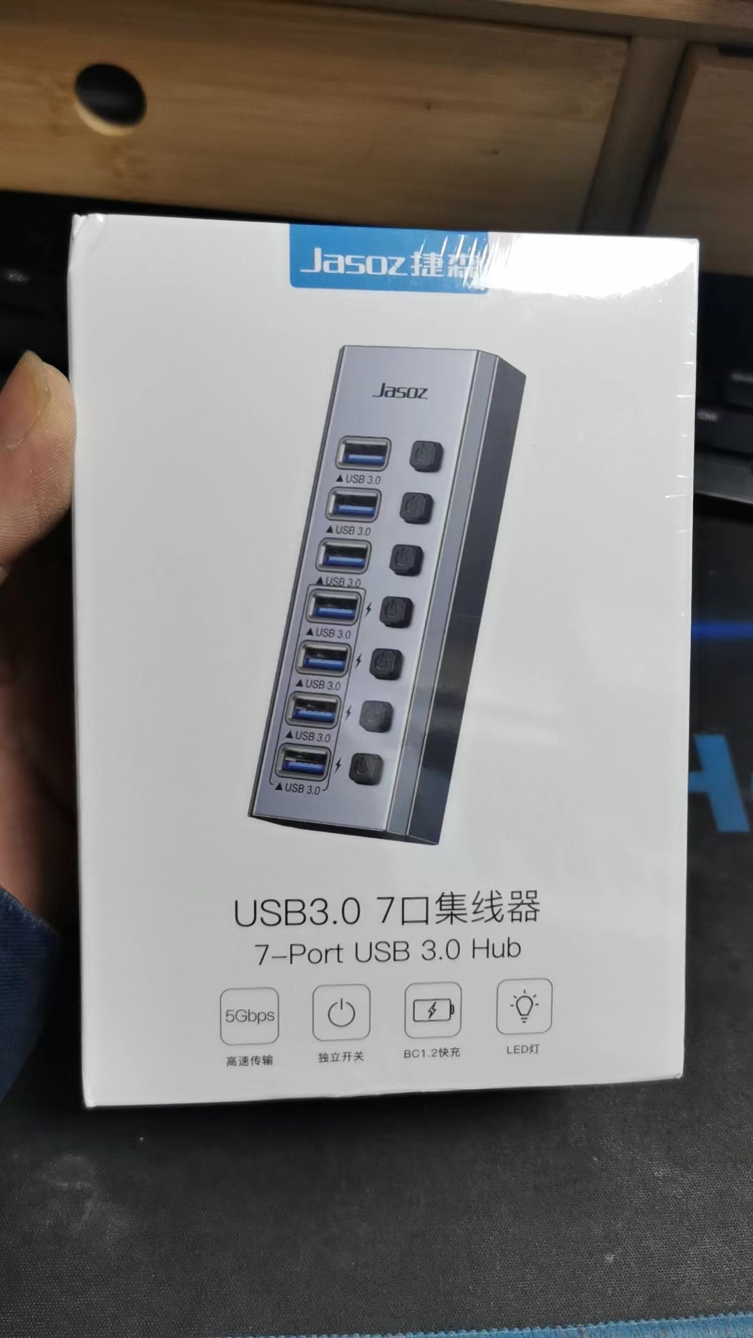 捷森HUB  F118 7口USB3.0分线器HUB | 编号：SP00482